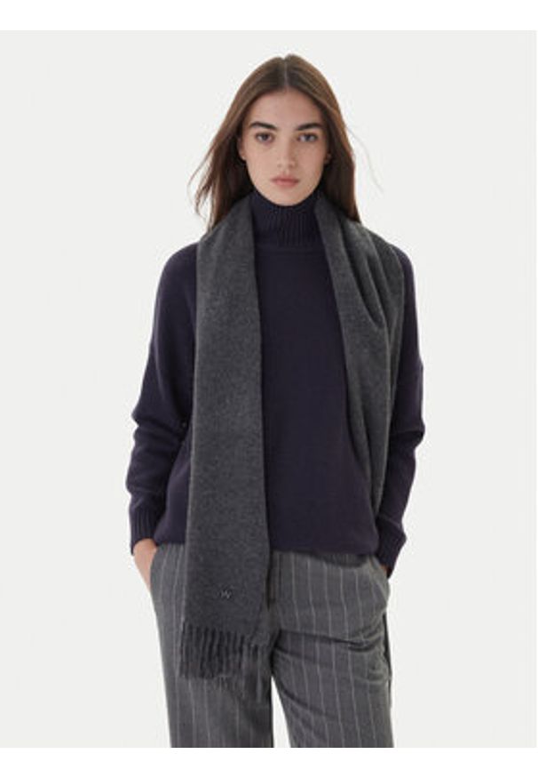 Weekend Max Mara Szalik Scoglio 2525546105 Szary. Kolor: szary. Materiał: materiał, wełna