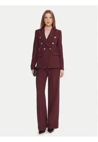 Maryley Marynarka 25IB139/43BU Bordowy Regular Fit. Kolor: czerwony. Materiał: syntetyk #5