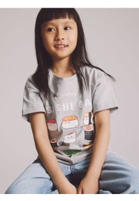 Reserved - T-shirt Pusheen - jasnoszary. Kolor: szary. Materiał: bawełna #1