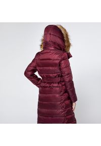 Wittchen - Damski płaszcz zimowy pikowany z kapturem bordowy. Typ kołnierza: kaptur. Kolor: czerwony. Materiał: poliester. Sezon: zima. Styl: elegancki #3