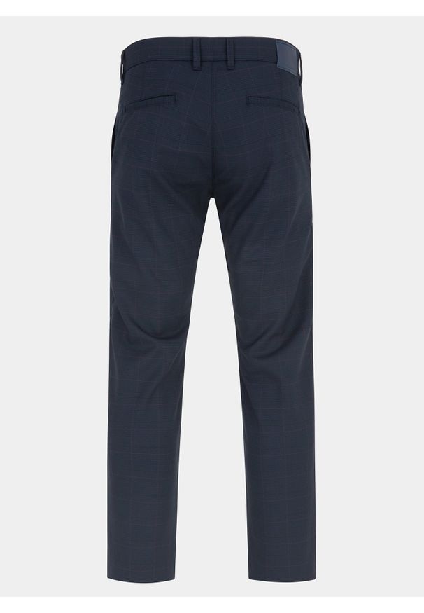 Pako Lorente - PAKO LORENTE – Granatowe spodnie męskie NIMA w subtelną kratę P000B-WX-214-G. Kolor: niebieski. Długość: długie. Styl: elegancki