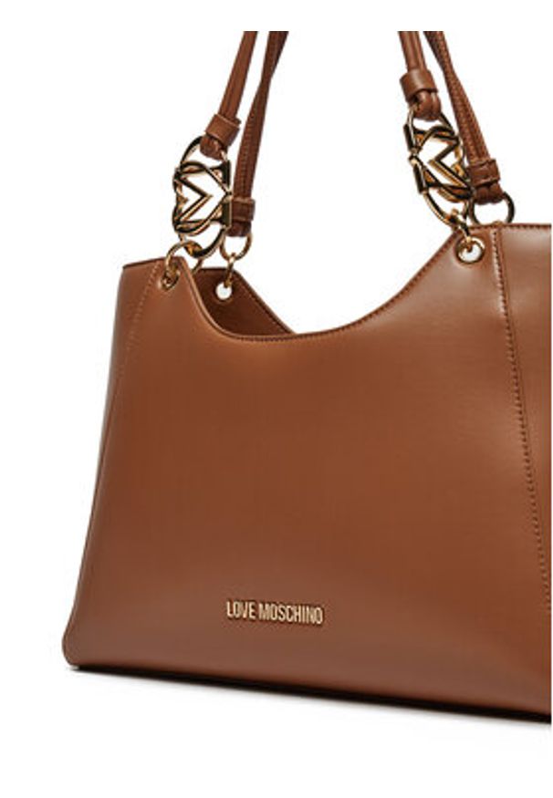 Love Moschino - LOVE MOSCHINO Torebka JC4050PP1MLF0201 Brązowy. Kolor: brązowy. Materiał: skórzane