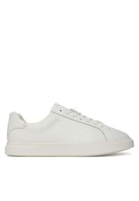Calvin Klein Sneakersy Low Pro Cups Lace Up Lth Aop HW0HW02817 Biały. Kolor: biały. Materiał: skóra #1