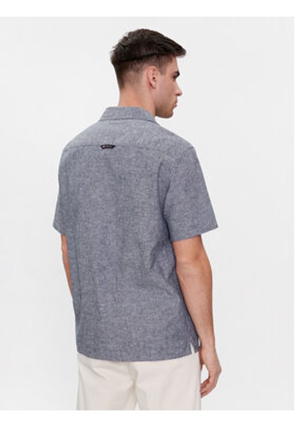 Tommy Jeans Koszula Camp DM0DM18963 Granatowy Regular Fit. Kolor: niebieski. Materiał: bawełna, len