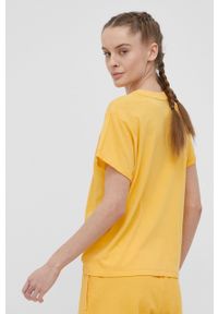 DKNY - Dkny t-shirt bawełniany DP1T8521 kolor pomarańczowy. Kolor: pomarańczowy. Materiał: bawełna. Wzór: aplikacja #5