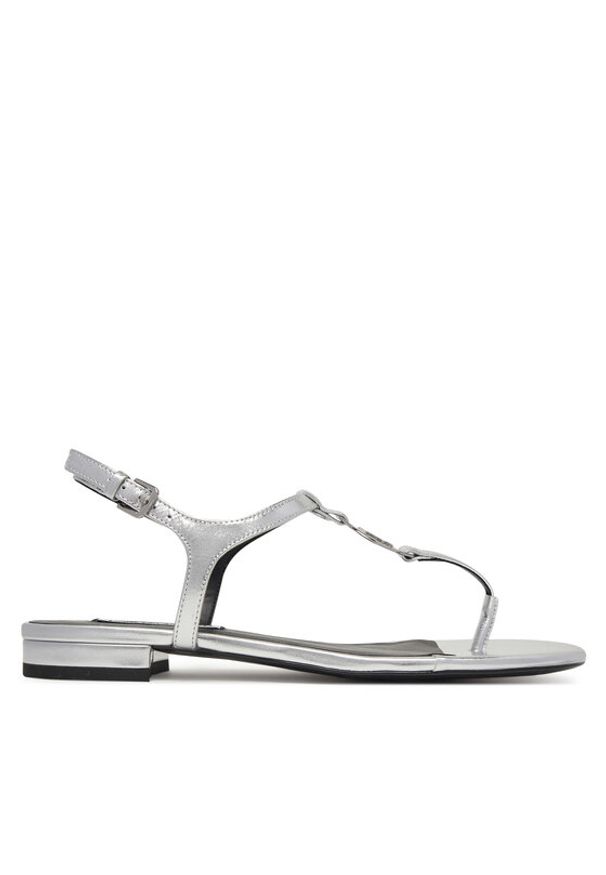 Karl Lagerfeld - KARL LAGERFELD Sandały KL82515 Srebrny. Kolor: srebrny. Materiał: skóra