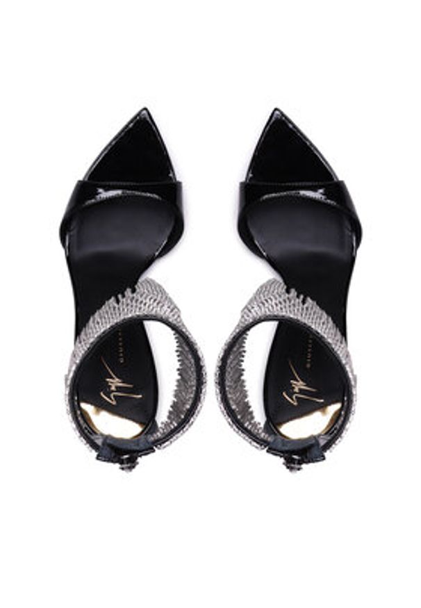 Giuseppe Zanotti - GIUSEPPE ZANOTTI Sandały E300033 Czarny. Kolor: czarny. Materiał: skóra