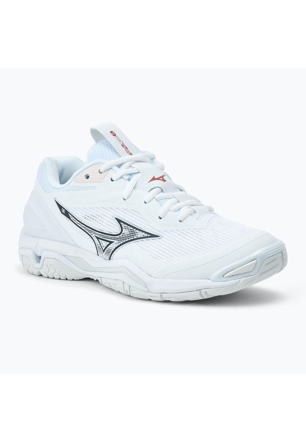 Buty do piłki ręcznej damskie Mizuno Wave Stealth 6. Kolor: biały. Model: Mizuno Wave. Sport: piłka ręczna