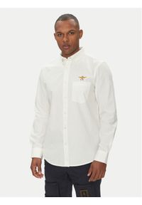 Aeronautica Militare Koszula 251CA1277CT3532 Biały Regular Fit. Kolor: biały. Materiał: bawełna
