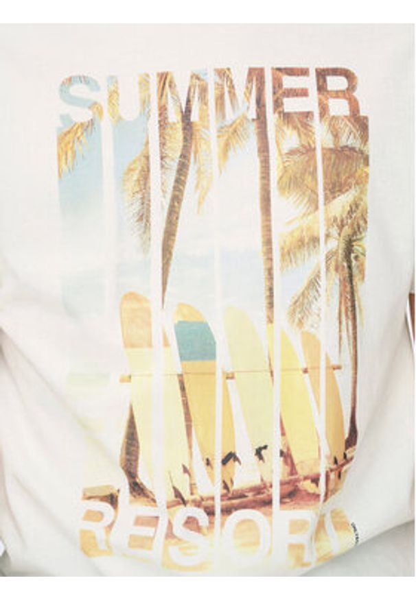 Only & Sons T-Shirt Magdy 22029454 Biały Regular Fit. Kolor: biały. Materiał: bawełna