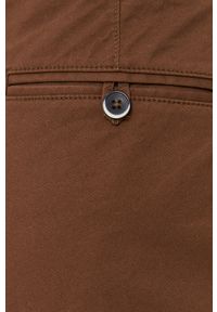 Sisley Spodnie męskie kolor brązowy dopasowane. Kolor: brązowy #4