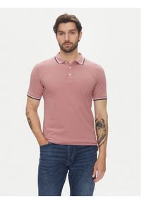 Lindbergh Polo 30-404010 Różowy Relaxed Fit. Typ kołnierza: polo. Kolor: różowy. Materiał: bawełna