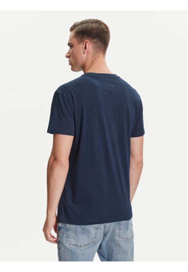 Tommy Jeans T-Shirt Dna Flag DM0DM21941 Granatowy Regular Fit. Kolor: niebieski. Materiał: bawełna