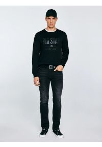 Big-Star - Bluza męska z nadrukiem czarna Ecodort 906. Kolor: czarny. Wzór: nadruk. Styl: klasyczny #4