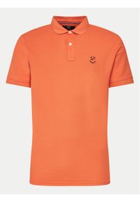 INDICODE Polo Wadim 40-913 Pomarańczowy Slim Fit. Typ kołnierza: polo. Kolor: pomarańczowy. Materiał: bawełna #1