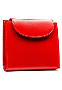 4U CAVALDI - Niewielki portfel damski ze skóry naturalnej w czerwonym kolorze zamykany na zatrzask 4U Cavaldi N202-SCL-BL. Kolor: czerwony. Materiał: skóra #1
