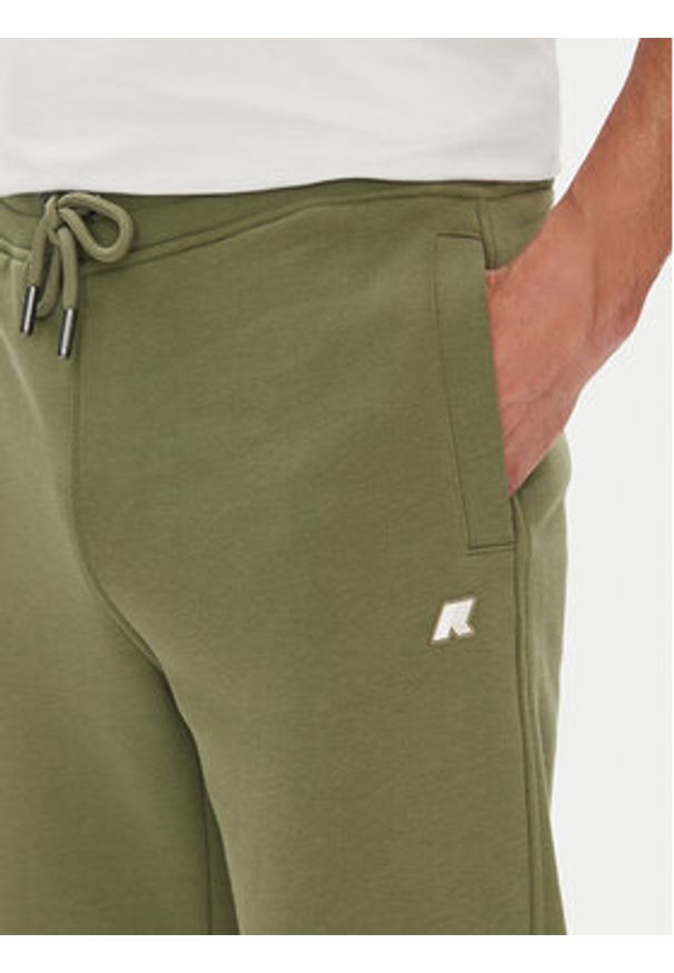 K-Way Spodnie dresowe Mickyel K51377W Zielony Regular Fit. Kolor: zielony. Materiał: bawełna