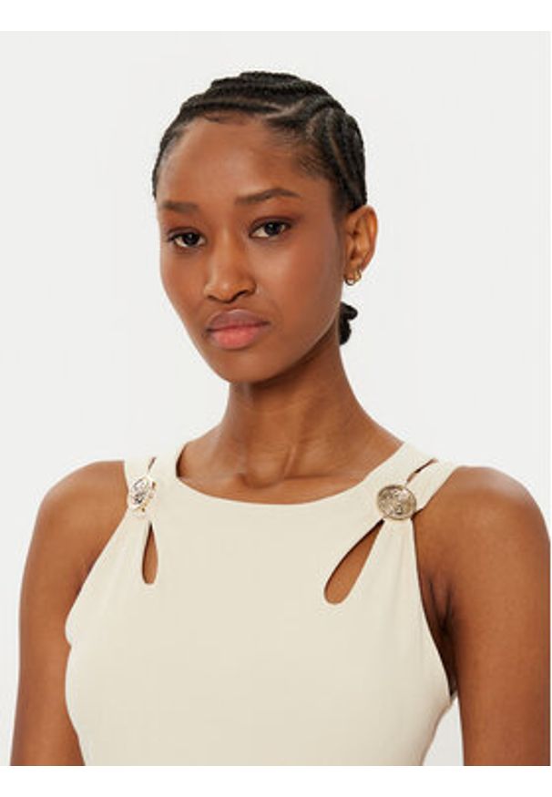 Guess Top W5RP13 KAQL2 Beżowy Regular Fit. Kolor: beżowy