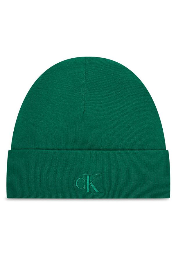 Calvin Klein Czapka LV04D8020G Zielony. Kolor: zielony. Materiał: wiskoza, materiał
