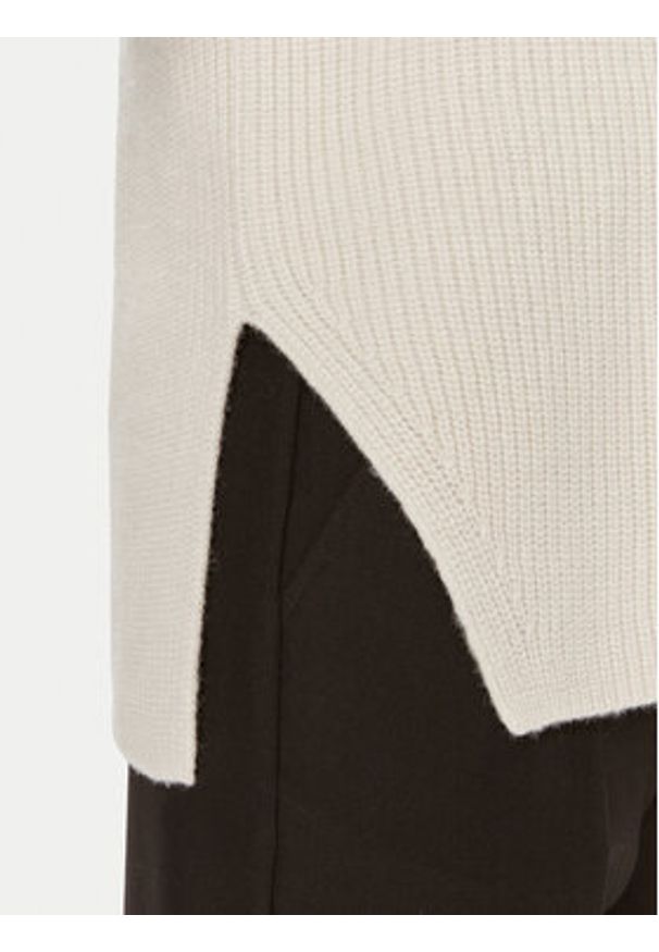 Calvin Klein Sweter K20K207249 Écru Regular Fit. Materiał: wełna