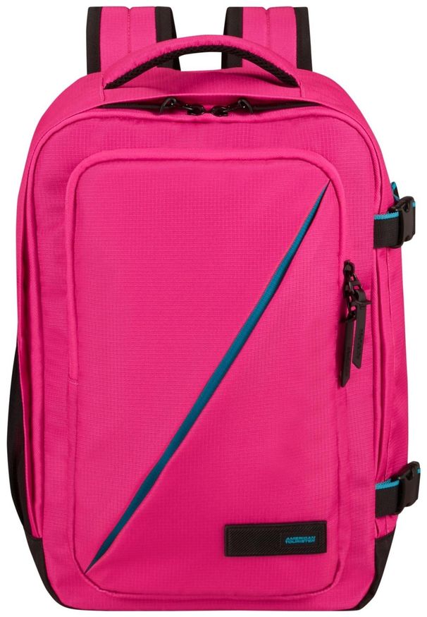 AMERICAN TOURISTER - Plecak American Tourister Take2Cabin S do Ryanair różowy. Kolor: różowy. Materiał: materiał. Styl: klasyczny