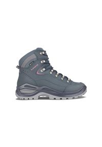 Buty trekkingowe damskie Lowa Renegade Evo Mid Gtx. Wysokość cholewki: za kostkę. Zapięcie: sznurówki. Kolor: niebieski. Materiał: skóra. Szerokość cholewki: normalna