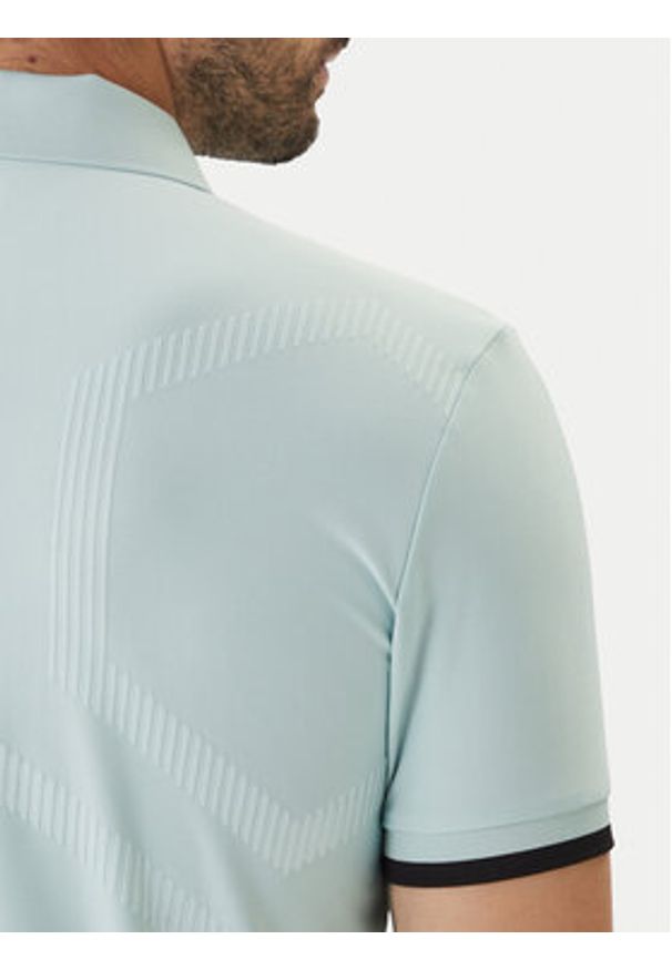 BOSS Polo Chip Hexa 50554561 Turkusowy Regular Fit. Typ kołnierza: polo. Kolor: turkusowy. Materiał: bawełna