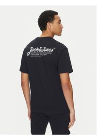 Jack & Jones - Jack&Jones Komplet t-shirt i szorty sportowe Beau 12277466 Granatowy Relaxed Fit. Kolor: niebieski. Materiał: bawełna. Styl: sportowy