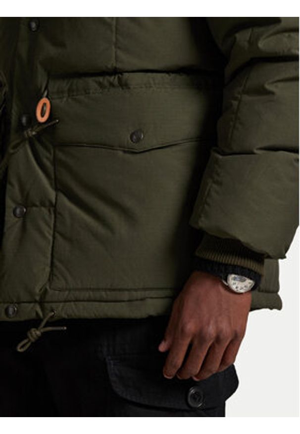 Polo Ralph Lauren Kurtka puchowa 710977087001 Zielony Regular Fit. Typ kołnierza: polo. Kolor: zielony. Materiał: syntetyk