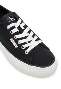 Calvin Klein Jeans Tenisówki Vulc Flatform Ctn Logo Tag YW0YW01838 Czarny. Kolor: czarny. Materiał: materiał