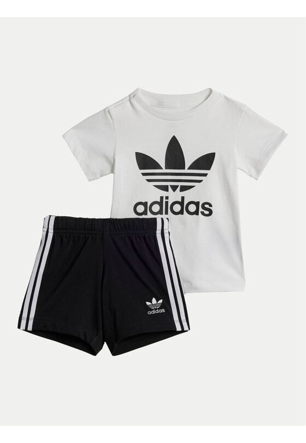 Adidas - adidas Komplet t-shirt i spodenki JE0521 Czarny Regular Fit. Kolor: czarny. Materiał: bawełna