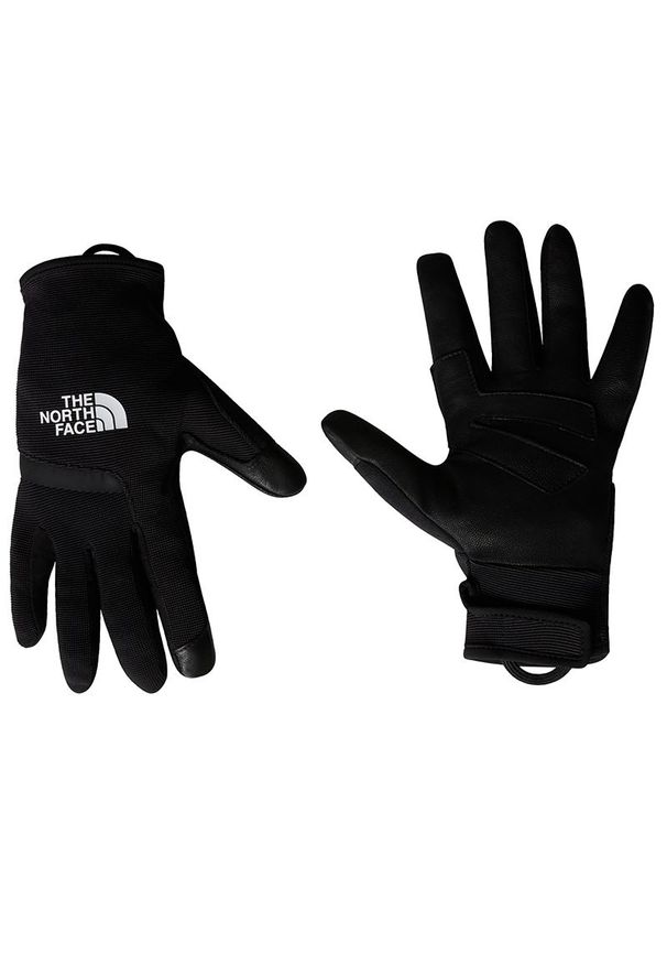 Rękawiczki The North Face Amp 0A888MJK31 - czarne. Kolor: czarny. Materiał: elastan, tkanina, materiał, poliamid, skóra. Sport: wspinaczka