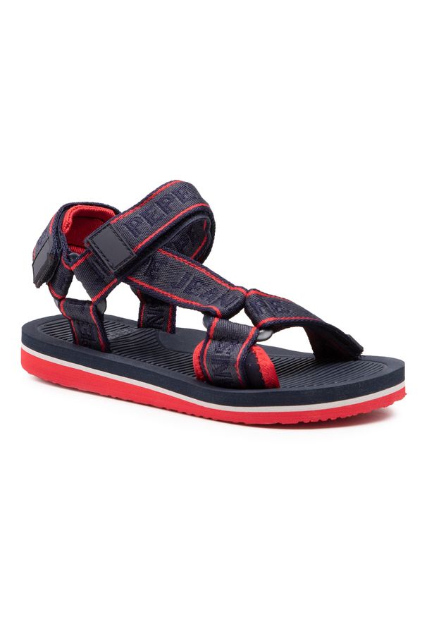 Sandały Pepe Jeans Pool Tape Boys PBS90043 Navy 595. Kolor: niebieski. Materiał: materiał