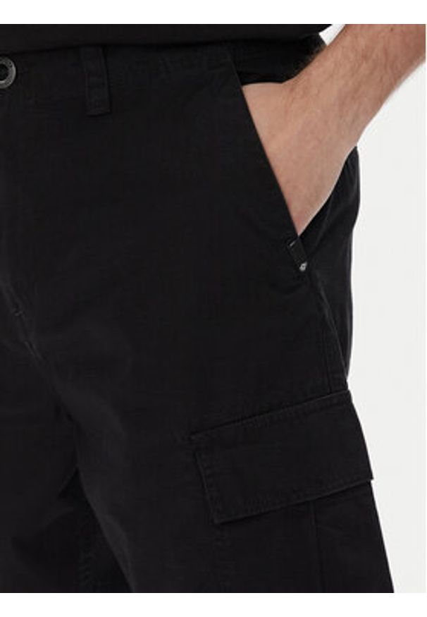 Volcom Szorty materiałowe Strange Tripper A0912502 Czarny Loose Fit. Kolor: czarny. Materiał: bawełna