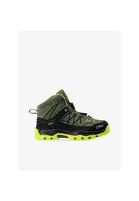 Buty dziecięce CMP Kids Rigel Mid Trekking Shoe WP. Kolor: zielony. Sport: turystyka piesza