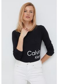 Calvin Klein Jeans body J20J219130.9BYY damskie kolor czarny. Kolor: czarny. Długość: krótkie. Wzór: nadruk #1