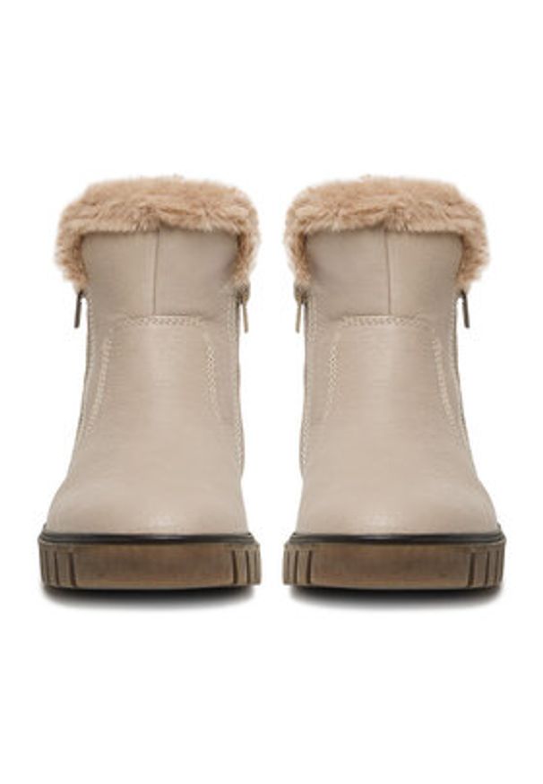 Rieker Botki Y3481-60 Beżowy. Kolor: beżowy. Materiał: materiał