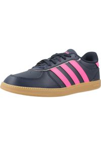 Adidas - Kapcie ADIDAS BREAKNET SLEEK J Niebieski. Okazja: na co dzień. Kolor: niebieski. Materiał: syntetyk, tkanina