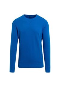 BUILD YOUR BRAND - Bluza Rozpinana Dla Dorosłych Unisex Light Crew Neck. Kolor: niebieski