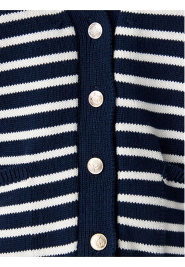 Tommy Jeans Kardigan DW0DW20257 Granatowy Relaxed Fit. Kolor: niebieski. Materiał: bawełna