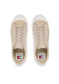 Tommy Jeans Sneakersy Tjm Vulcanized Bumper Suede EM0EM01407 Beżowy. Kolor: beżowy