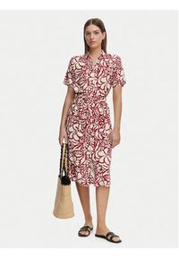 only - ONLY Sukienka koszulowa Yasmin 15357241 Czerwony Regular Fit. Kolor: czerwony. Materiał: wiskoza. Typ sukienki: koszulowe #5