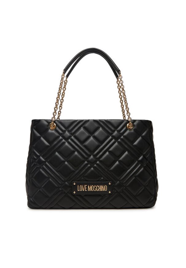 Love Moschino - LOVE MOSCHINO Torebka JC4145PP0NLA0000 Czarny. Kolor: czarny. Materiał: skórzane