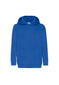 FRUIT OF THE LOOM - Lekka Bluza Z Kapturem Dla Dzieci. Typ kołnierza: kaptur. Kolor: niebieski