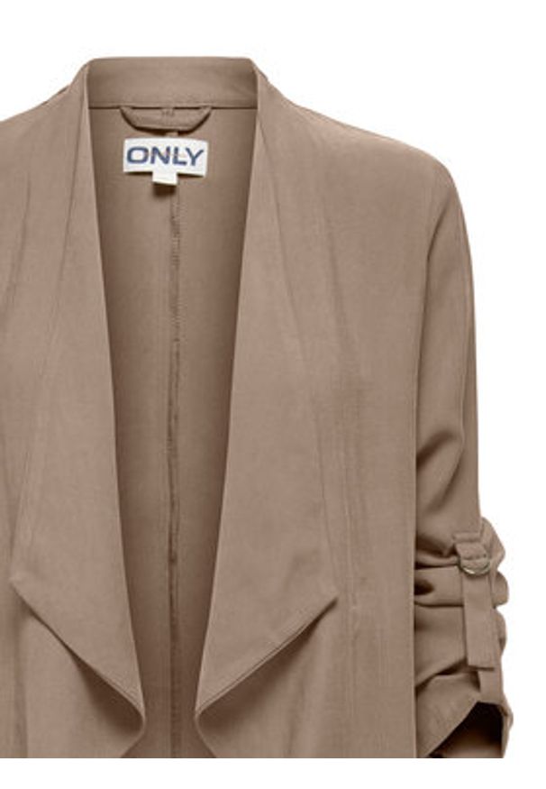 only - ONLY Marynarka Lalia 15367395 Brązowy jasny Regular Fit. Kolor: brązowy. Materiał: wiskoza