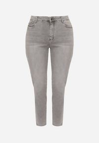 Born2be - Szare Jeansy o Kroju Mom Fit z Regularnym Stanem Folitia. Okazja: na co dzień. Kolor: szary. Styl: klasyczny, elegancki, casual #7