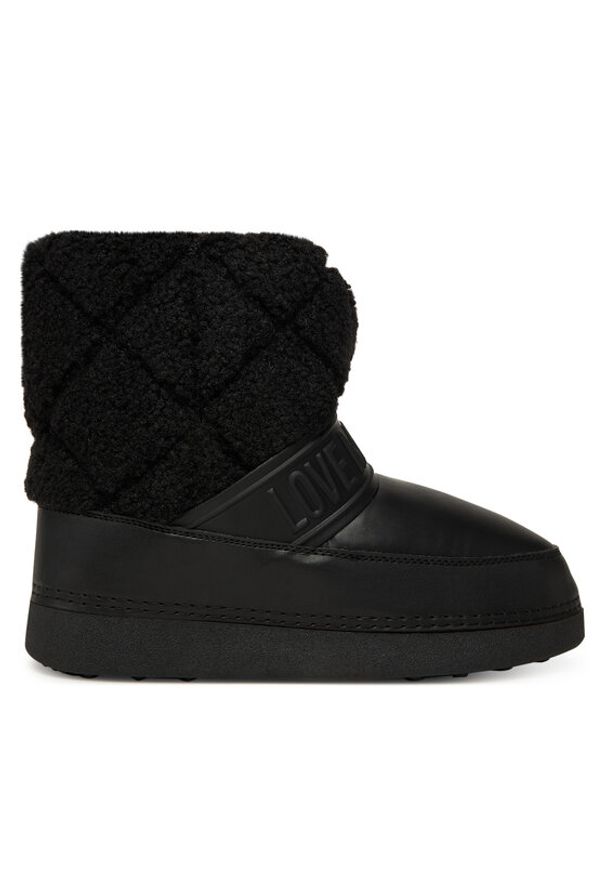 Love Moschino - LOVE MOSCHINO Śniegowce JA24412G0NISJ00A Czarny. Kolor: czarny. Materiał: skóra