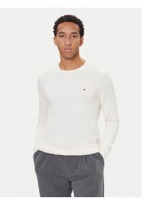 TOMMY HILFIGER - Tommy Hilfiger Sweter Essential MW0MW36347 Écru Regular Fit. Materiał: bawełna #1