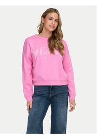 only - ONLY Bluza 15254183 Różowy Loose Fit. Kolor: różowy. Materiał: bawełna #1