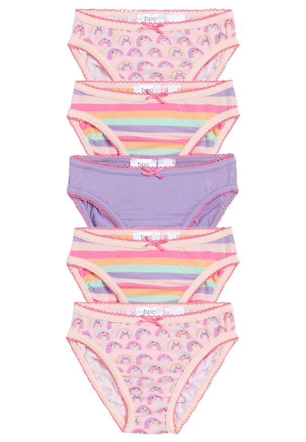 bonprix - Figi dziewczęce z miękkiej bawełny (5 par). Kolor: wielokolorowy. Materiał: bawełna